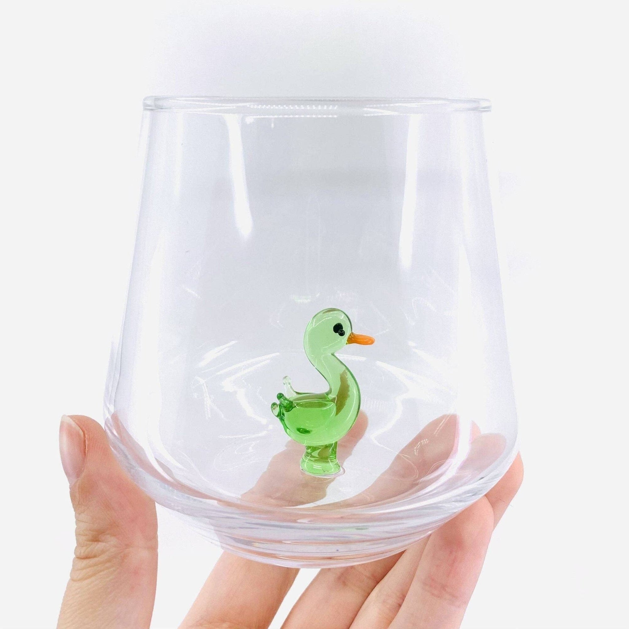 Tiny Animal Drinking Glass, Duck: 1 Glass