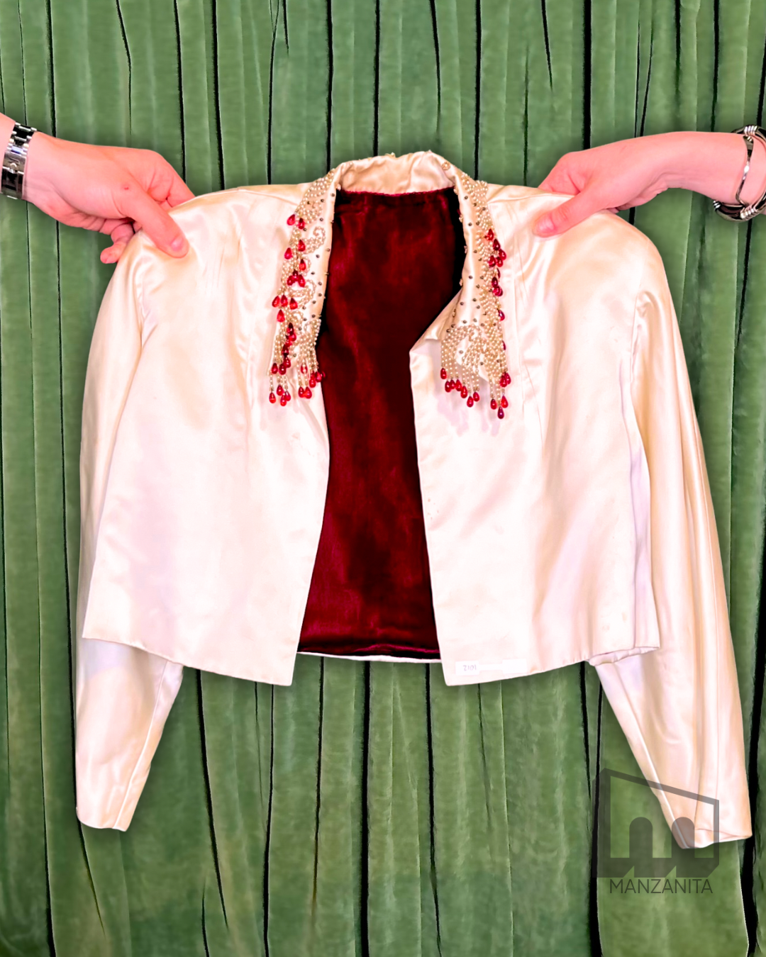 50s/60s Cropped Beaded Bolero Jacket