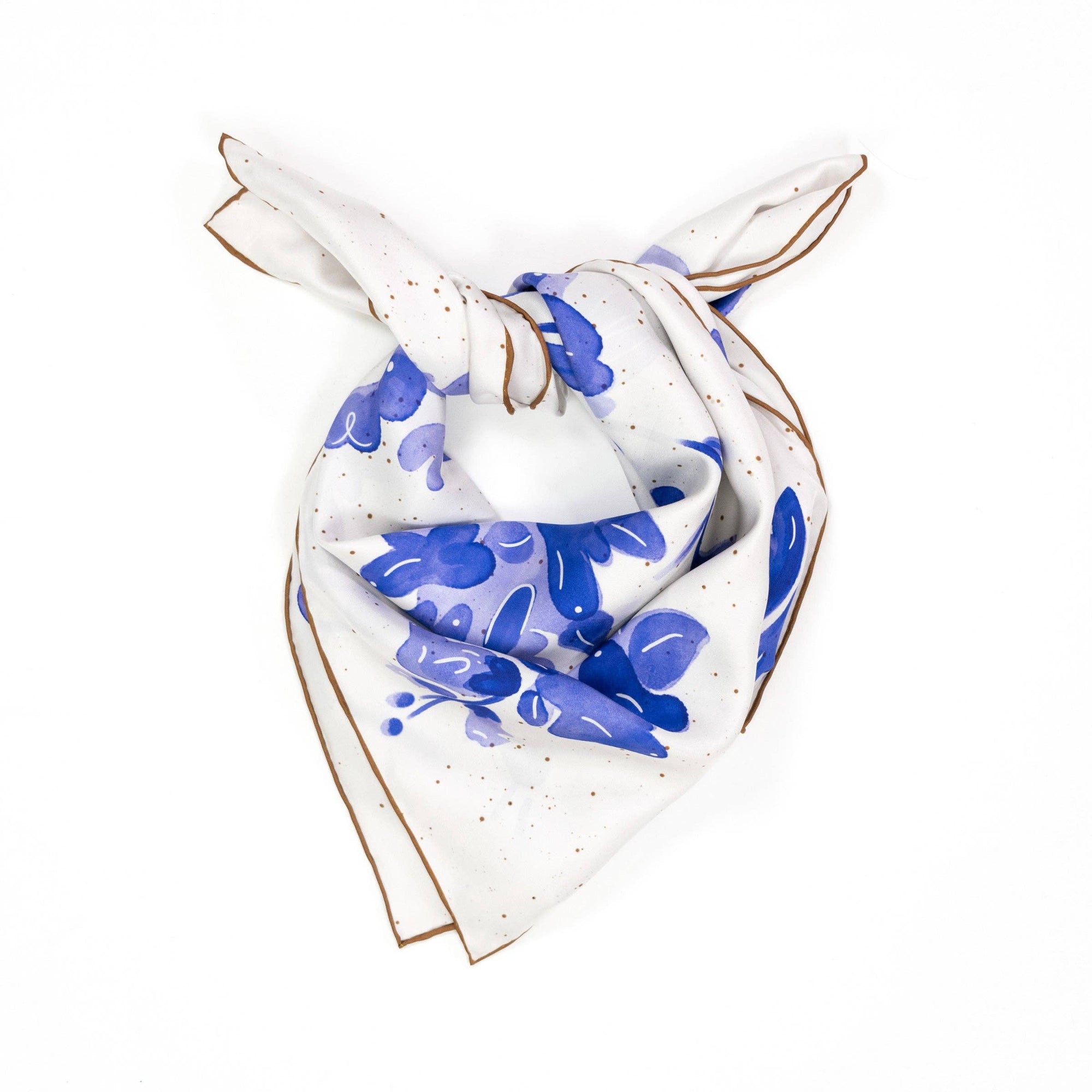 Dog Flower Large 100% Silk Scarf Head Wrap