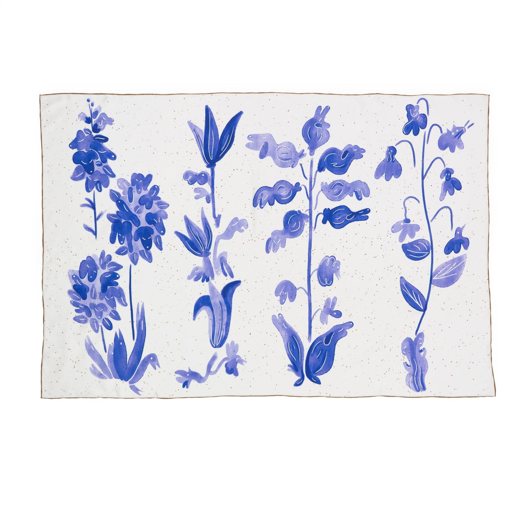 Dog Flower Large 100% Silk Scarf Head Wrap